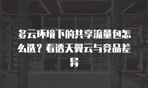 多云环境下的共享流量包怎么选？看透天翼云与竞品差异