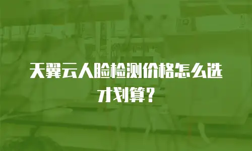 天翼云人脸检测价格怎么选才划算？