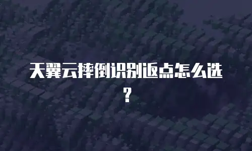 天翼云摔倒识别返点怎么选？