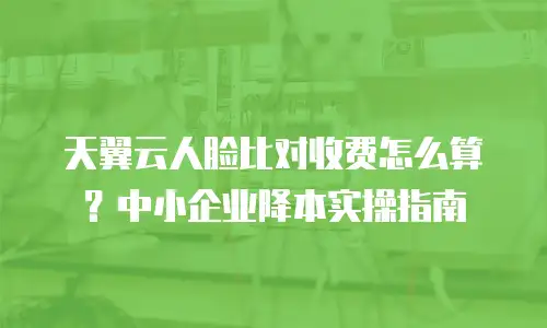 天翼云人脸比对收费怎么算？中小企业降本实操指南