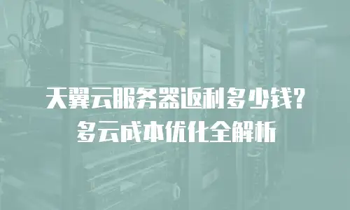 天翼云服务器返利多少钱？多云成本优化全解析