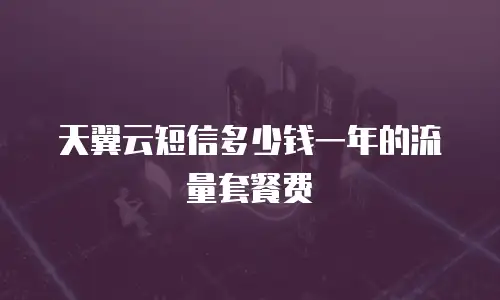 天翼云短信多少钱一年的流量套餐费