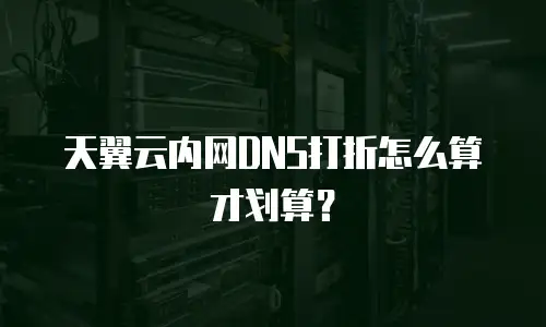 天翼云内网DNS打折怎么算才划算？