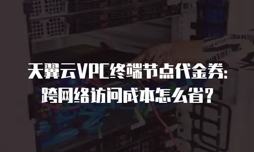 天翼云VPC终端节点代金券：跨网络访问成本怎么省？