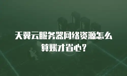 天翼云服务器网络资源怎么算账才省心？