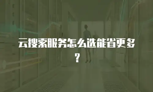 云搜索服务怎么选能省更多？