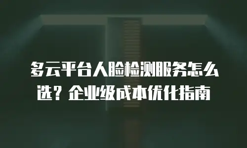 多云平台人脸检测服务怎么选？企业级成本优化指南