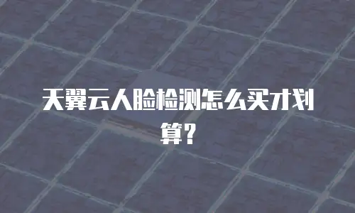 天翼云人脸检测怎么买才划算？