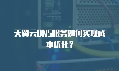 天翼云DNS服务如何实现成本优化？
