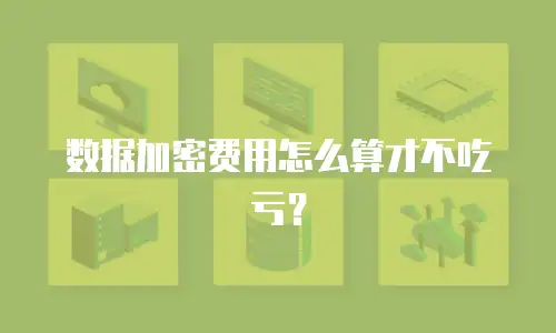 数据加密费用怎么算才不吃亏？