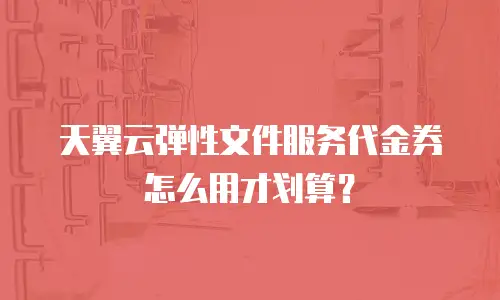天翼云弹性文件服务代金券怎么用才划算？