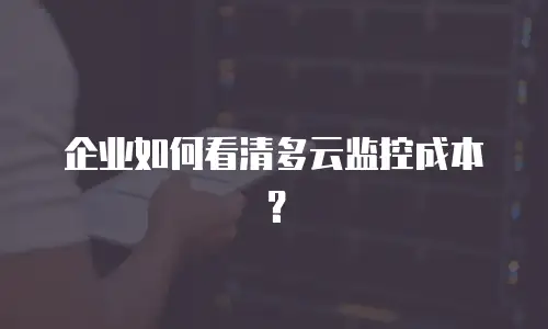 企业如何看清多云监控成本？