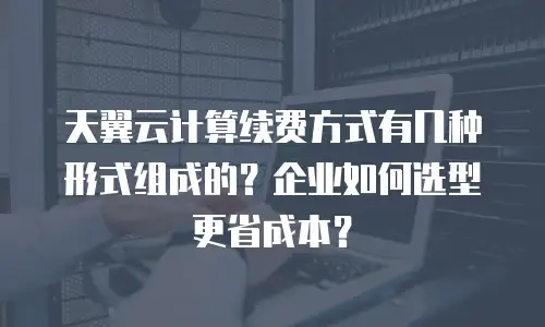 天翼云计算续费方式有几种形式组成的？企业如何选型更省成本？