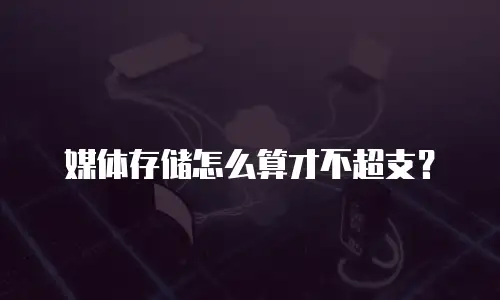 媒体存储怎么算才不超支？