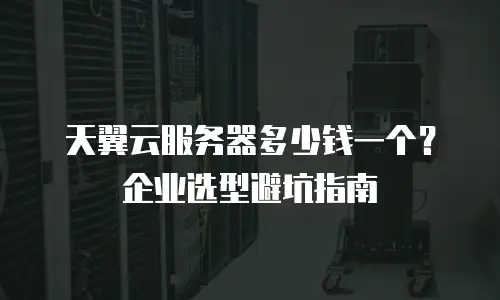 天翼云服务器多少钱一个？企业选型避坑指南