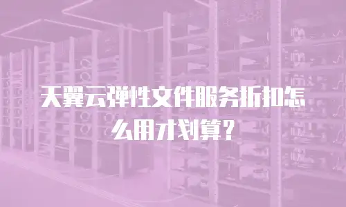 天翼云弹性文件服务折扣怎么用才划算？