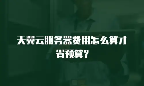 天翼云服务器费用怎么算才省预算？