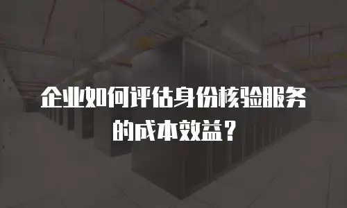 企业如何评估身份核验服务的成本效益？