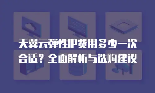 天翼云弹性IP费用多少一次合适？全面解析与选购建议