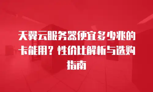 天翼云服务器便宜多少兆的卡能用？性价比解析与选购指南