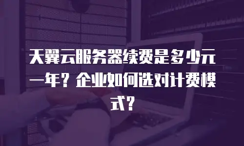 天翼云服务器续费是多少元一年？企业如何选对计费模式？