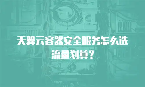天翼云容器安全服务怎么选流量划算？