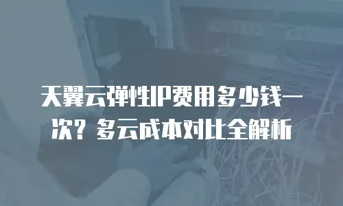 天翼云弹性IP费用多少钱一次？多云成本对比全解析