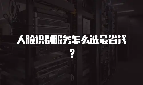 人脸识别服务怎么选最省钱？