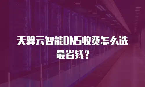 天翼云智能DNS收费怎么选最省钱？