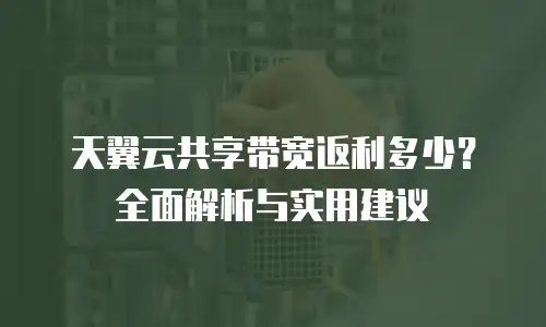 天翼云共享带宽返利多少？全面解析与实用建议