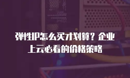 弹性IP怎么买才划算？企业上云必看的价格策略