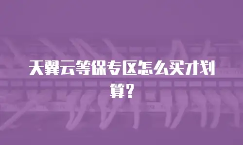 天翼云等保专区怎么买才划算？