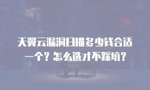 天翼云漏洞扫描多少钱合适一个？怎么选才不踩坑？