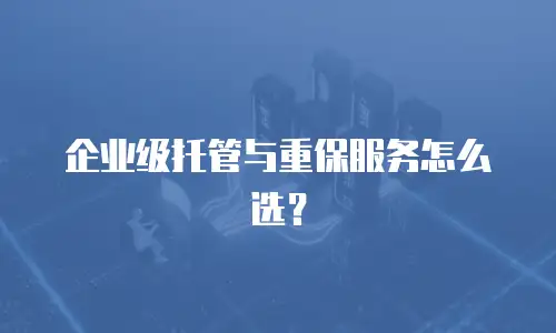 企业级托管与重保服务怎么选？