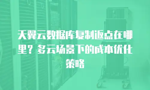 天翼云数据库复制返点在哪里？多云场景下的成本优化策略