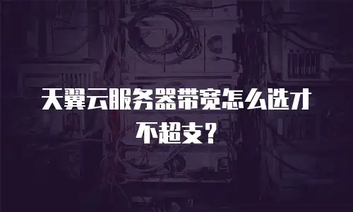 天翼云服务器带宽怎么选才不超支？