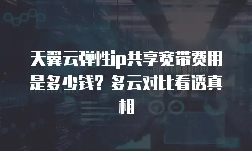 天翼云弹性ip共享宽带费用是多少钱？多云对比看透真相