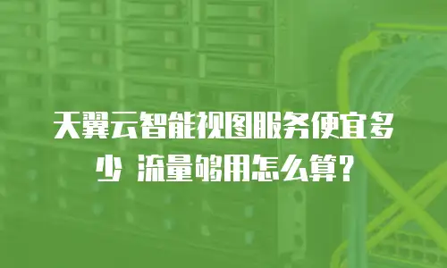 天翼云智能视图服务便宜多少 流量够用怎么算？