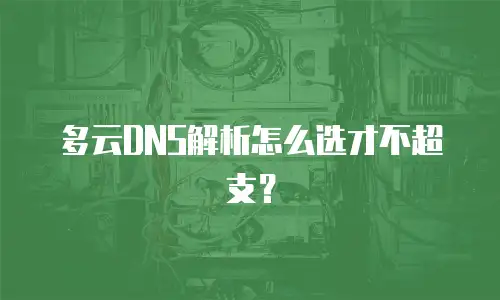 多云DNS解析怎么选才不超支？