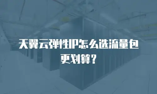 天翼云弹性IP怎么选流量包更划算？