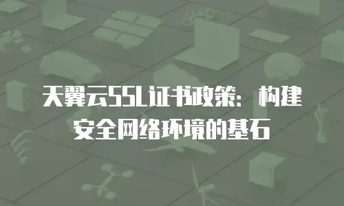 天翼云SSL证书政策：构建安全网络环境的基石