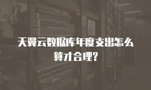 天翼云数据库年度支出怎么算才合理？