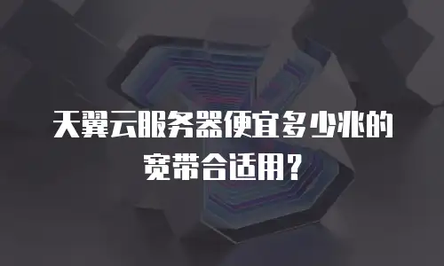 天翼云服务器便宜多少兆的宽带合适用？