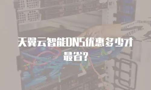 天翼云智能DNS优惠多少才最省？