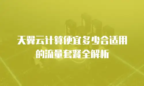 天翼云计算便宜多少合适用的流量套餐全解析