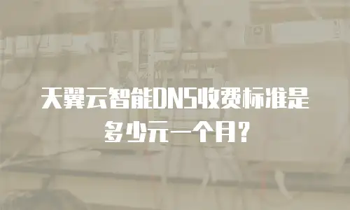 天翼云智能DNS收费标准是多少元一个月？