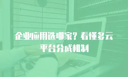 企业应用选哪家？看懂多云平台分成机制