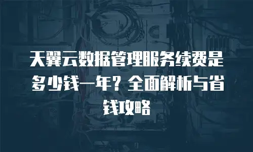 天翼云数据管理服务续费是多少钱一年？全面解析与省钱攻略