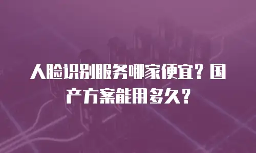 人脸识别服务哪家便宜？国产方案能用多久？