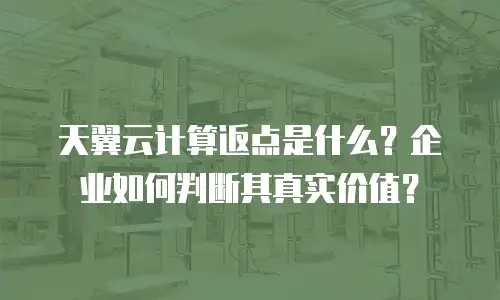 天翼云计算返点是什么？企业如何判断其真实价值？